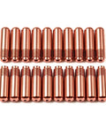 20 Millermatic MIG contact tips in copper color, 0.035 inches, for M10 M15 M25 M40 guns ensuring solid welds.