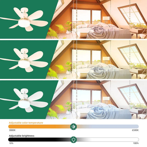 Bladeless Ceiling Fan With Lights And Remote Control Dimmable Enclosed Low Profile Mini Ceiling Fan for semi flush mount rooms