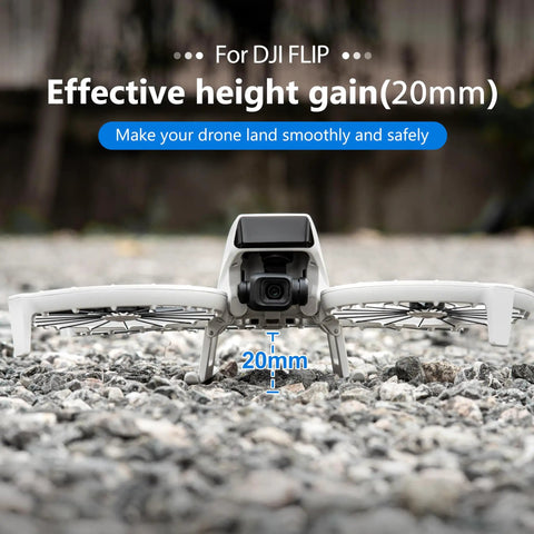 Foldable Height Extended Landing Gear For Flip Drone Accessories A Tough Kickstand providing 20mm clearance on rocky ground