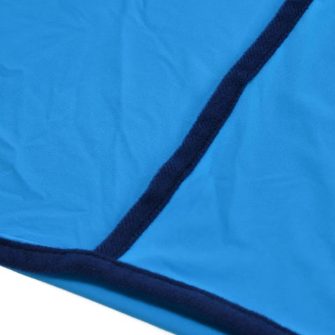 Close-up of Versatile Sleeping Liner for Camping and Backpacking, lightweight, cozy, skin-friendly and breathable fabric in blue.