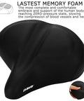 Ultra Comfortable Oversized Bike Seat With Memory Foam Padding And Extra Wide Soft Saddle For Men Women And Seniors Fits Peloton Cruiser