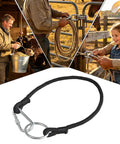 Ranch Tough Horse Stall Gate Latch With Twist Lock And Secure Barn Door Fastener Designed For Pasture Gates and Livestock Enclosures that secures with a steel and cord design.