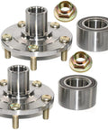 Two Front Wheel Hub And Bearing Repair Kits For 2006 To 2013 Mazda 3 And Mazda 5 Left And Right With Magnetic ABS Tone Ring On One Side For Easy Fit And Quiet Ride Replaces Dorman 930 003 And Timken 510096