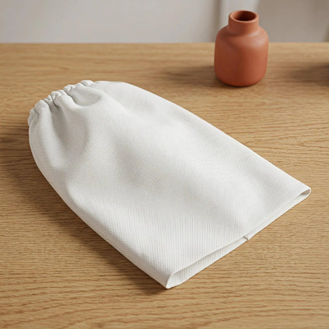 Heavy Duty Canvas Sandblast Sleeves For Sandblasting Cabinets Abrasion Resistant Arm Guard Workwear on wooden surface.