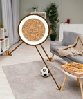 Top Shelf Bulk Pack 2000 Self Adhesive Cork Bumper Pads for Cabinet Doors, showing cork texture in a living room setting.