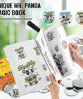 Button Maker Kit For Diy Projects 32 Mm Press Machine With 500 Button Parts featuring panda badge designs and crafting book