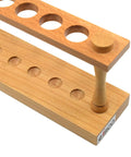 Pro Grade Wooden Test Tube Rack Holds Six Tubes Up To 22 Mm, 9.75 Inch Wide Vertical Lab Stand With Premium Polished Wood Construction