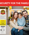 Family outside home with Fully Wireless Garage Door Monitor System With Whole House Alerts And Custom Beeps Lights And Delays No WiFi Needed Two Minute Install Perfect For Seniors And Peace Of Mind Across Your Home box