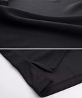 Close-up of Men's Black Quick-Dry Polo Shirt For Work And Tactical Use fabric and sleeve detail, durable polyester