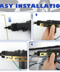 Step-by-step installation of Two Piece Motorized Door Lock Actuator Kit With Tool Set 12V Two Wire Car Unlock System