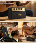 Compact 10W Bluetooth Guitar Amp For Practice With Dual Clean And Distortion Channels Rechargeable Mini Amp indoors outdoors