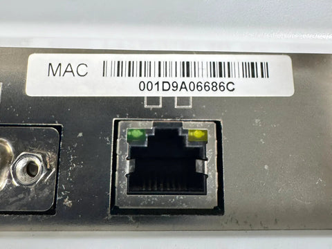 Ethernet port and MAC address label on MACH1 300 Thermal Transfer Label Printer 300 DPI USB Ethernet Serial And AC Adapter