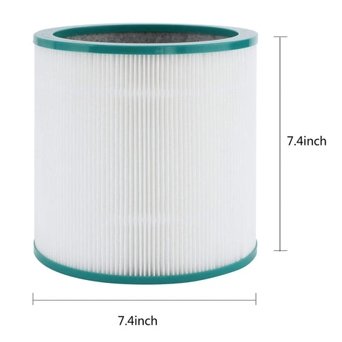 Cylindrical Replacement Filter For TP02 TP03 Pure Cool Link And Tower Purifier Works With 968126-03 Quick Install
