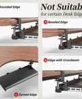 Under Desk Keyboard Tray 25 Inch With Wrist Rest Mouse Pad Cup Mat Lightweight Slide Out Tray Easy Clamp not for certain edges