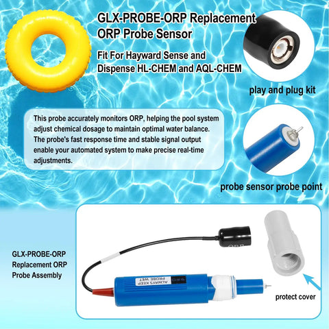 ORP Probe Replacement Sensor For Hayward Sense And Dispense Systems And OmniLogic Controllers Easy Install Direct Swap Compatible