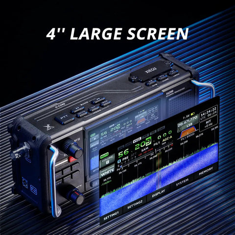 X6200 Portable HF Radio Transceiver Workhorse With RF Direct Sampling 50 MHz Band Airband WFM Receiver 4-inch LCD screen