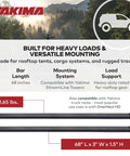 Solid As Hell Heavy Duty Roof Rack Crossbars Pair 68 Inch Long For Suv And Truck Cargo Hauling shown in a rugged outdoor setting.