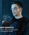 Man wearing All-Day Comfort Anti-Fog Safety Glasses With 99% UV Blocking, Scratch-Resistant Lenses, Z87.1 Eye Protection drilling