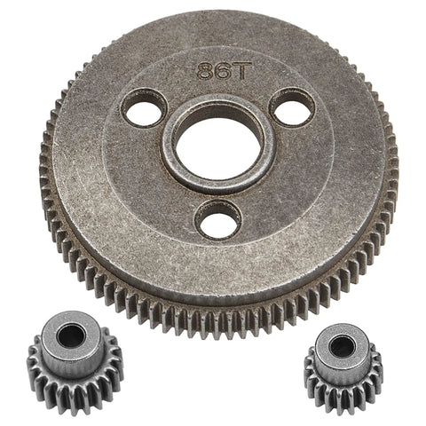 Beefy Steel 48P Spur Gear 86T With 19T And 21T Pinions Gear Set For 1 By 10 Traxxas Slash 2WD Rustler Stampede Bandit RC Cars