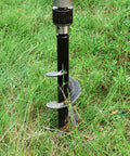 Heavy Duty Garden Auger Drill Bit Three Inch By Twelve Inch For Planting Bulb Planter Tool in grass