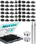 15Mm Brass Snap Fasteners Kit With Caps And Sockets, Rivets And Snaps For Jackets And Belts, DIY Crafts, Includes 4 Installation Tools, Rustproof, Beginner Friendly No Sew Kit, 15 Sets