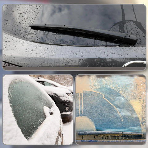 Volvo XC60 rear wiper with nut cover cap in wet weather, showcasing easy install and secure fit for 2018-2022 models.