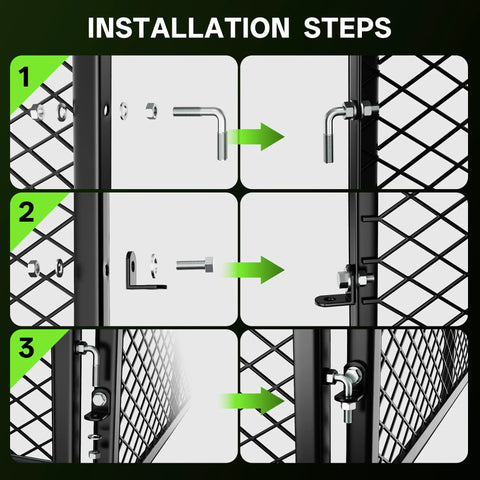 Installation steps for the Massive 172 Gallon Metal Wire Mesh Compost Bin For Outdoor Use With Waterproof Rust Proof Coating Easy Assembly