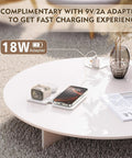 White Three In One Magnetic Wireless Charger Travel Station for iPhone 17 16 15 14 13 12 Pro Max Plus Watch AirPods on table
