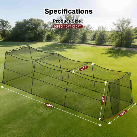 Backyard Baseball Batting Cage With Net And Frame 30Ft Or 40Ft Size Pro Grade Heavy Duty Steel Frame Built To Withstand Rough Weather