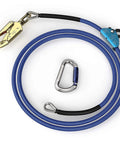 Half Inch Steel Core Tree Climbing Kit With Eight Foot Flip Line, heavy duty gear featuring royal blue polyester steel core lanyard