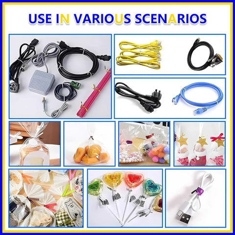 Effortless Electric Semi Automatic Twist Tie Machine With Fast One Second Binding And High Sensitive Sensor For Secure Bag Closure At Blazing 75 Ties Per Minute You Will Love This Pro Gear used for various cables and bag closures.