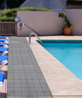 3 By 10 Ft Drainage Pool Floor Mats Non Slip PVC Splash Matting With Mesh Hollow Design by poolside area
