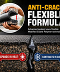 Smooth Over Gritty Pavement With This Heavy Duty Asphalt Crack Filler Self Leveling Blacktop Sealant demonstrating flexibility and adhesion.