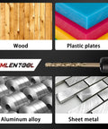 Materials that 13-Piece Cobalt Drill Bit Set For DIY Pros M35 HSS 1/16 To 1/4 Inch can drill, including wood, plastic, aluminum, and metal.