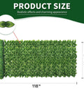 Watermelon Leaves Faux Ivy Privacy Fence Screen For Indoor Outdoor Use, UV Resistant, Realistic Fake Ivy Wall Hedges, 118x39.4 inches