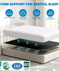 Heavy Duty Full Size Bunkie Board Two Piece Split Design built for rock solid mattress support under quilted mattress.