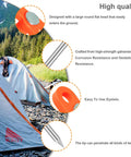 Beefy Heavy Duty Camping Tent Stakes 12 Pack With 7.1 Inch Rust Resistant Metal Pegs And Orange Rubber Sleeves for easy insertion