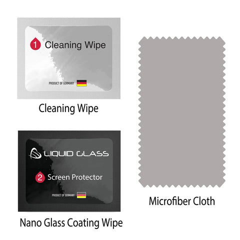 Liquid Glass Screen Protector for All Phones, Tablets, and Smart Watches, Wipe On Nano Protection kit with cleaning wipe and cloth