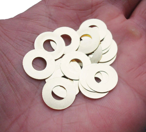 20 Piece Brass Washer Set For EDC Pocket Knives Pivot Pins And Gaskets 0.3x14x6.2 mm Replacement Shim Cushion Ring displayed on hand