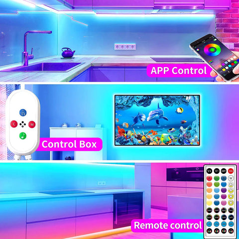 Neon LED Rope Lights 10ft With Remote App Control IP65 Waterproof Flexible Strip 12V RGB Neon Lights for home decor