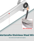 Martensite stainless steel wire on rear left power window regulator with motor for Ford Crown Victoria and Mercury Grand Marquis