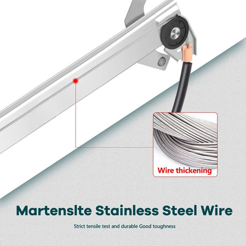 Martensite stainless steel wire on rear left power window regulator with motor for Ford Crown Victoria and Mercury Grand Marquis