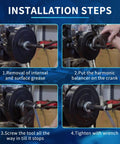 Harmonic Balancer Installation Tool For Chevy Small Block And Big Block Cranks installation steps with wrench friendly design