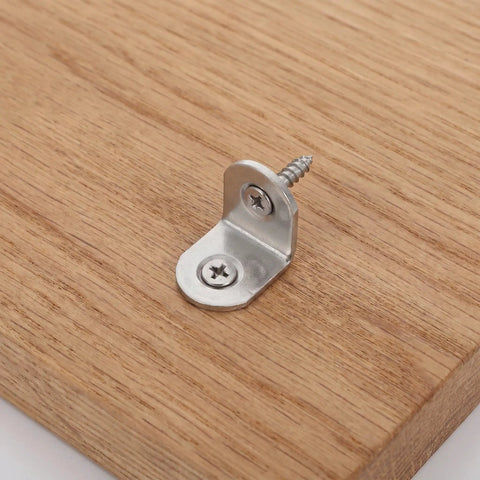 Stainless Steel 90 Degree Wood Joint Bracket With Screws Beefy Heavy Duty Right Angle Corner Brace for Wooden Surfaces