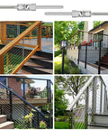 Upgraded 40 Pack T316 Stainless Steel 180 Degree Adjustable Swage Lag Screws Left And Right for wood post cable railing