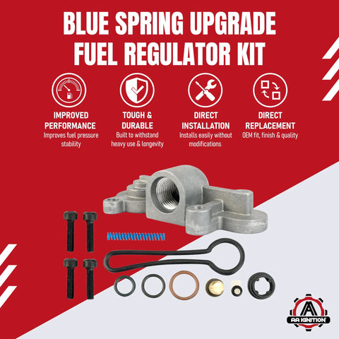 6.0 Powerstroke Blue Spring Fuel Pressure Kit Upgrade for Ford F-Series Trucks 2003 2004 2005 2006 2007 Boosts Fuel Pressure 10-15 PSI