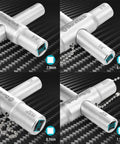4-Way Sillcock Key Set, 2-Pack For Valve, Faucet, And Spigot Shutoff, Go-To Handy Tool For Emergency Prep, Compact, Durable Construction, Easy To Store In Your Kit, steel 4-way keys with 7.9mm, 6.4mm, 8.7mm, and 7.1mm sizes