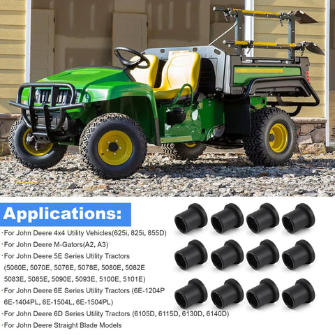 Dead Nuts Tight 12 Piece Suspension Bushing Kit Upper Lower A Arm Isolators With Flanged Sleeves Killer Fit For John Deere Gator Xuv Work Rigs M158746 Am158746 on a utility vehicle.