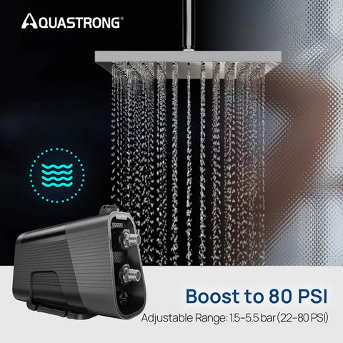 Smart 45 Whole House Water Pressure Booster Pump With 80 PSI 115V Automatic Variable Speed and Constant Pressure shower use