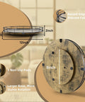 Round 12 Inch Wooden Turntable Organizer For Kitchen Cabinets And Countertops 360 Degree Smooth Rotation For Condiments Spices Oils
